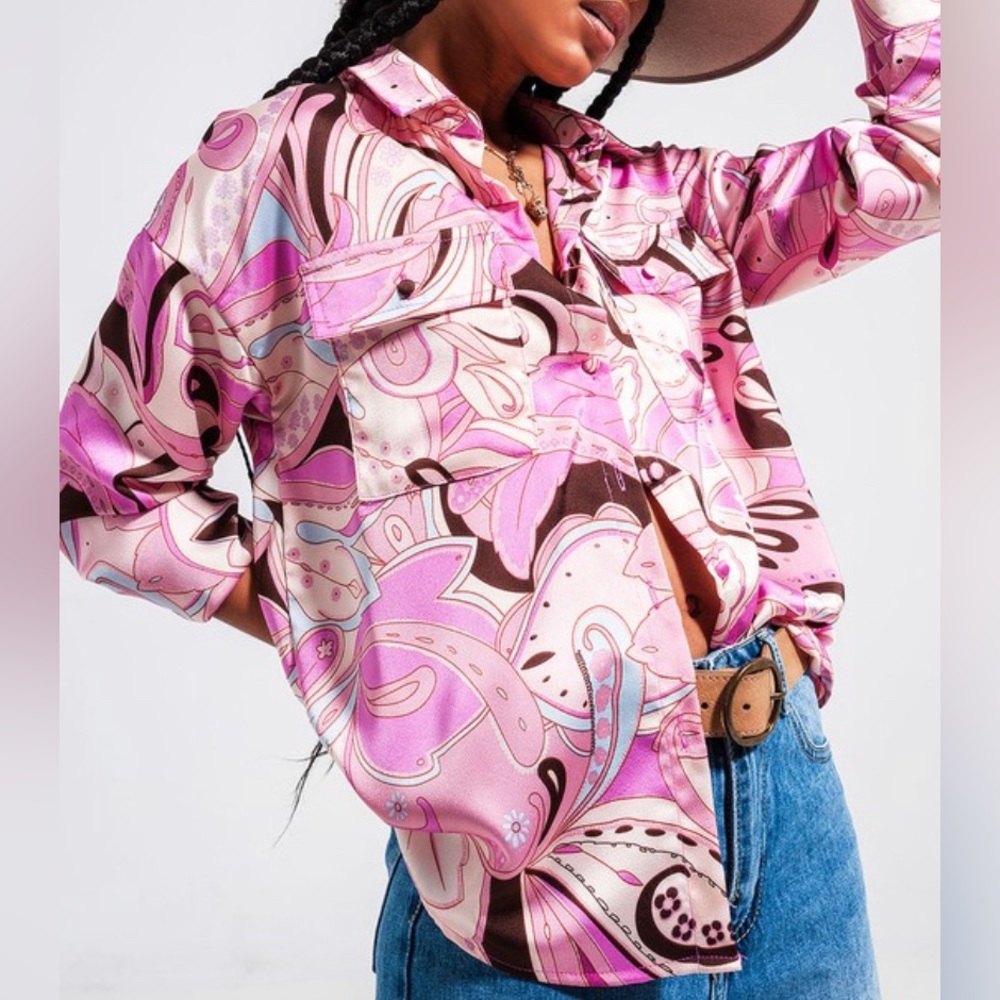 Shirt pink print